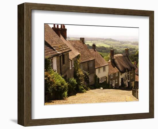 Houses on Gold Hill, Shaftesbury, United Kingdom-Glenn Beanland-Framed Photographic Print