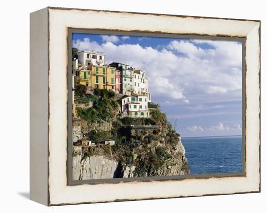 Houses on Sea Cliff in Manarola-Merrill Images-Framed Premier Image Canvas