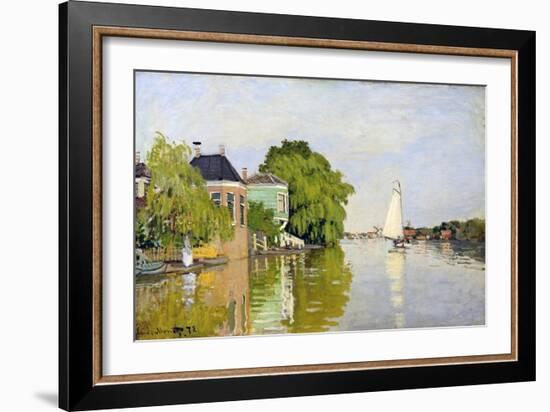 Houses on the Achterzaan-Claude Monet-Framed Premium Giclee Print