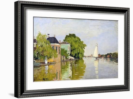 Houses on the Achterzaan-Claude Monet-Framed Premium Giclee Print