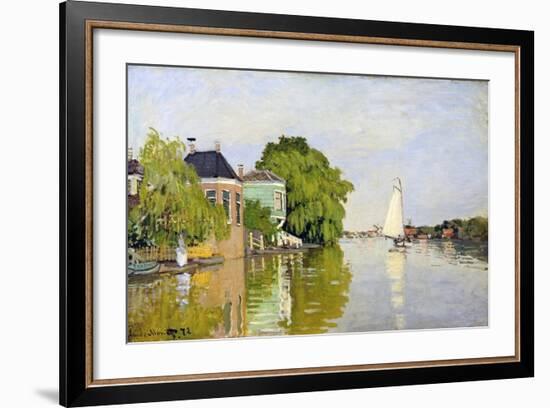 Houses on the Achterzaan-Claude Monet-Framed Giclee Print