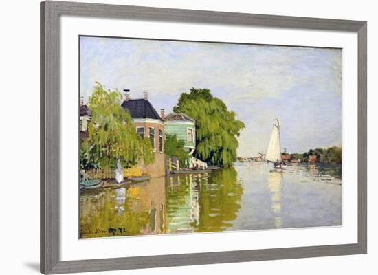 Houses on the Achterzaan-Claude Monet-Framed Giclee Print