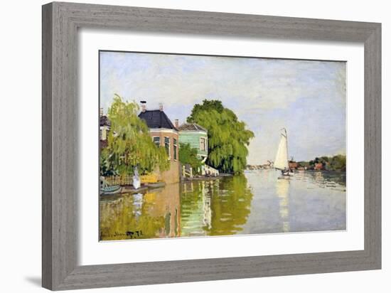 Houses on the Achterzaan-Claude Monet-Framed Giclee Print