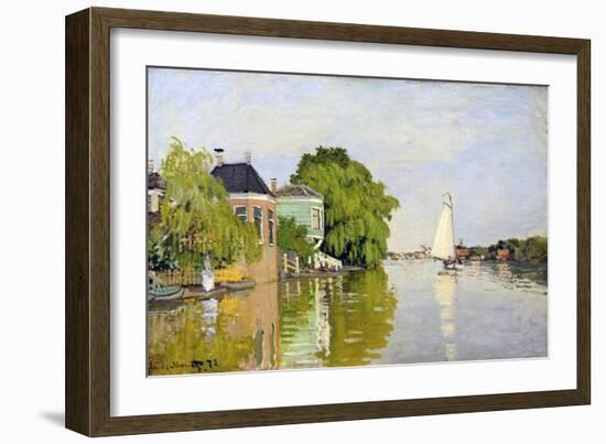 Houses on the Achterzaan-Claude Monet-Framed Giclee Print