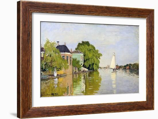 Houses on the Achterzaan-Claude Monet-Framed Giclee Print