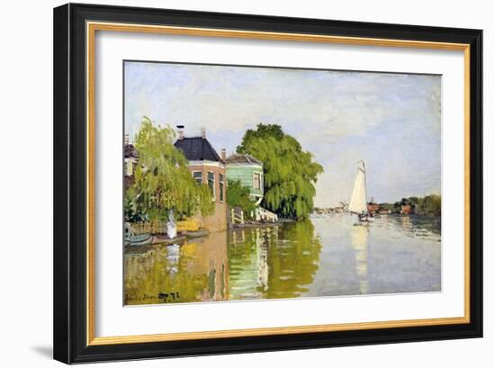 Houses on the Achterzaan-Claude Monet-Framed Giclee Print