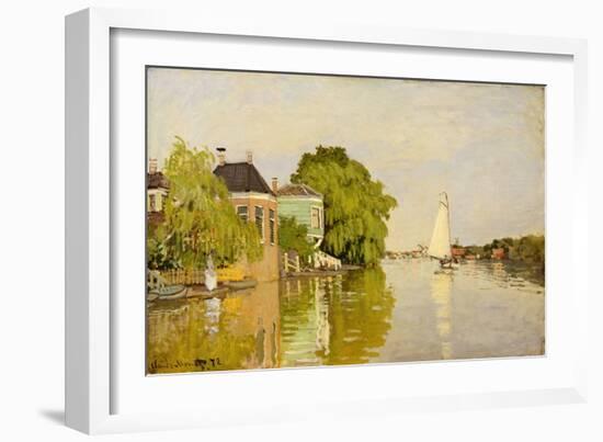 Houses on the Achterzaan-Claude Monet-Framed Art Print