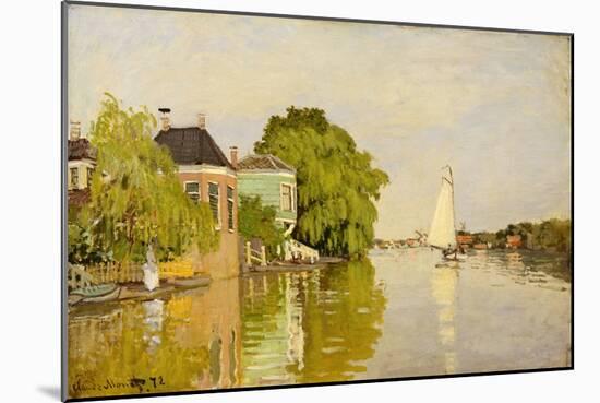 Houses on the Achterzaan-Claude Monet-Mounted Art Print