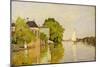 Houses on the Achterzaan-Claude Monet-Mounted Art Print
