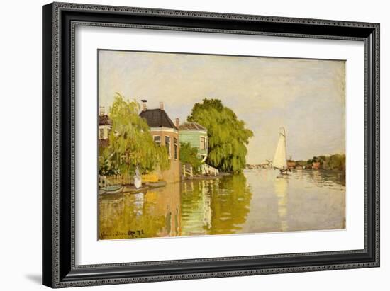 Houses on the Achterzaan-Claude Monet-Framed Art Print