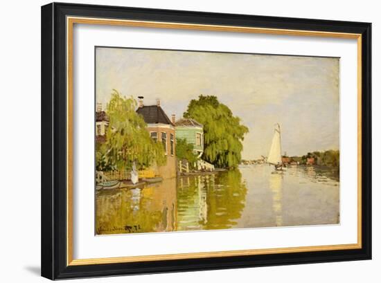 Houses on the Achterzaan-Claude Monet-Framed Art Print