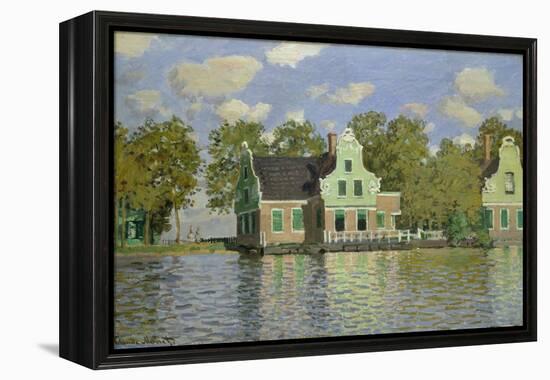 Houses on the Bank of the River Zaan, 1871/72-Claude Monet-Framed Premier Image Canvas