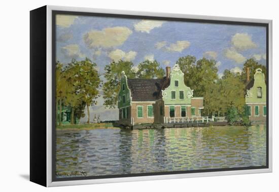 Houses on the Bank of the River Zaan, 1871/72-Claude Monet-Framed Premier Image Canvas