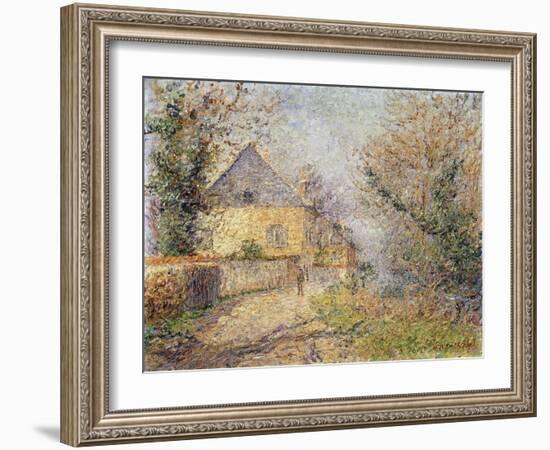 Houses on the Banks of the L'Eure, Louviers; Maisons Au Bord De L'Eure, Louviers, 1902-Gustave Loiseau-Framed Giclee Print