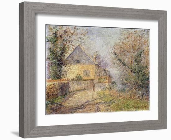 Houses on the Banks of the L'Eure, Louviers; Maisons Au Bord De L'Eure, Louviers, 1902-Gustave Loiseau-Framed Giclee Print