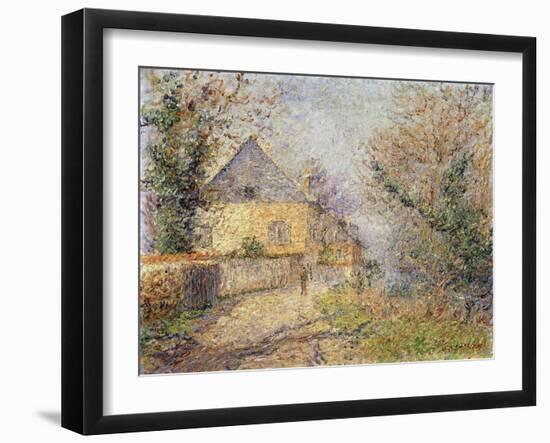 Houses on the Banks of the L'Eure, Louviers; Maisons Au Bord De L'Eure, Louviers, 1902-Gustave Loiseau-Framed Giclee Print