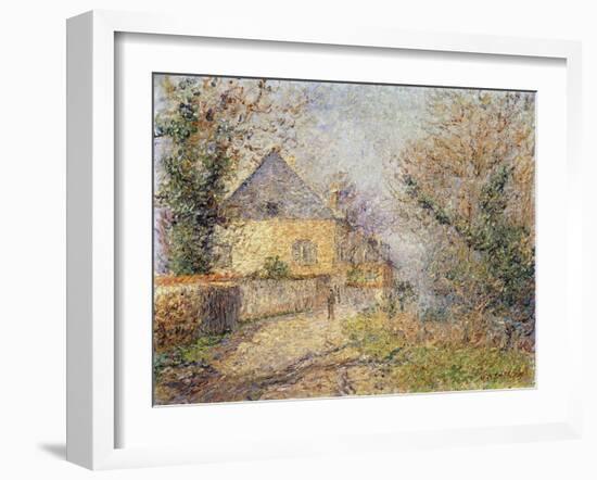 Houses on the Banks of the L'Eure, Louviers; Maisons Au Bord De L'Eure, Louviers, 1902-Gustave Loiseau-Framed Giclee Print