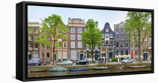 Houses on the Brouwersgracht, Amsterdam, North Holland, Netherlands-null-Framed Stretched Canvas