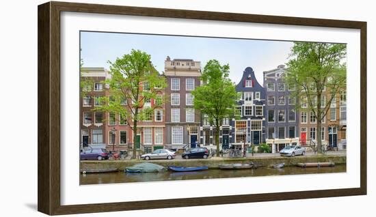 Houses on the Brouwersgracht, Amsterdam, North Holland, Netherlands-null-Framed Photographic Print