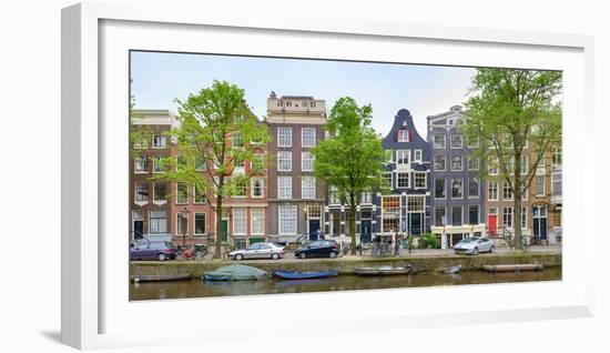 Houses on the Brouwersgracht, Amsterdam, North Holland, Netherlands-null-Framed Photographic Print