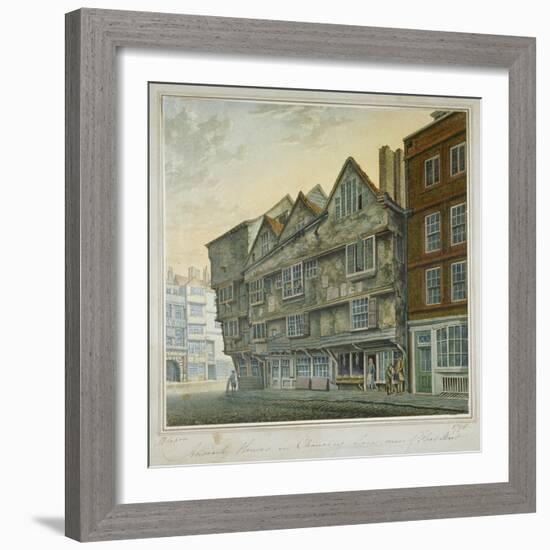 Houses on the Corner of Chancery Lane and Fleet Street, City of London, 1798-William Capon-Framed Giclee Print