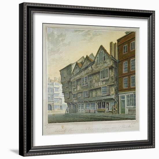 Houses on the Corner of Chancery Lane and Fleet Street, City of London, 1798-William Capon-Framed Giclee Print