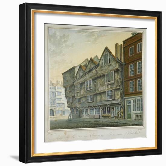 Houses on the Corner of Chancery Lane and Fleet Street, City of London, 1798-William Capon-Framed Giclee Print