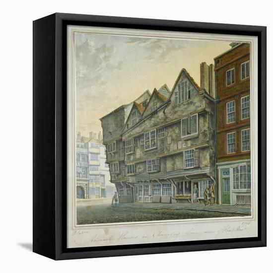 Houses on the Corner of Chancery Lane and Fleet Street, City of London, 1798-William Capon-Framed Premier Image Canvas