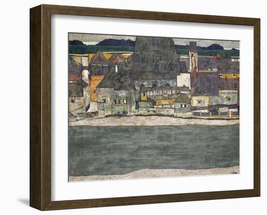 Houses on the River (The Old Tow), 1914-Egon Schiele-Framed Giclee Print