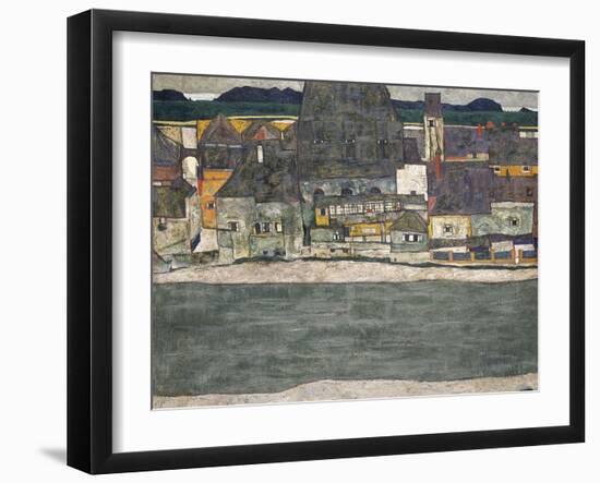 Houses on the River (The Old Tow), 1914-Egon Schiele-Framed Giclee Print