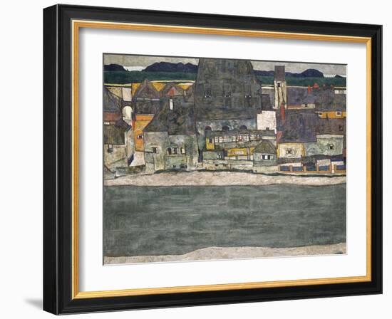 Houses on the River (The Old Tow), 1914-Egon Schiele-Framed Giclee Print