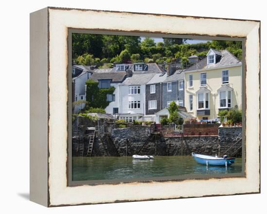 Houses on the Waters Edge in Fowey, Cornwall, England, United Kingdom, Europe-David Clapp-Framed Premier Image Canvas