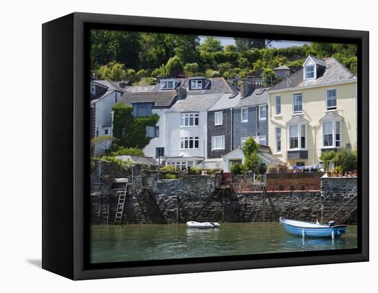 Houses on the Waters Edge in Fowey, Cornwall, England, United Kingdom, Europe-David Clapp-Framed Premier Image Canvas