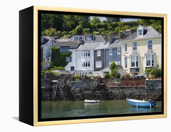 Houses on the Waters Edge in Fowey, Cornwall, England, United Kingdom, Europe-David Clapp-Framed Premier Image Canvas