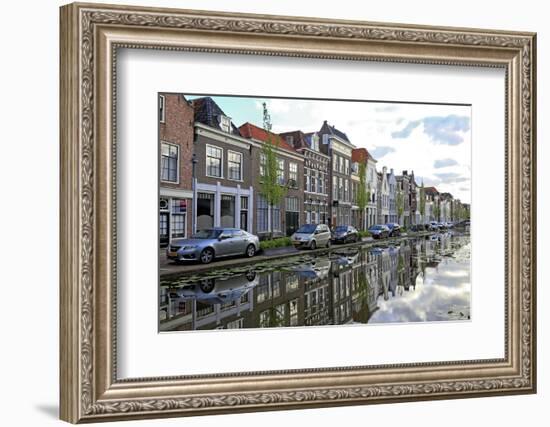Houses on Turfmarkt in Gouda, South Holland, Netherlands, Europe-Hans-Peter Merten-Framed Photographic Print
