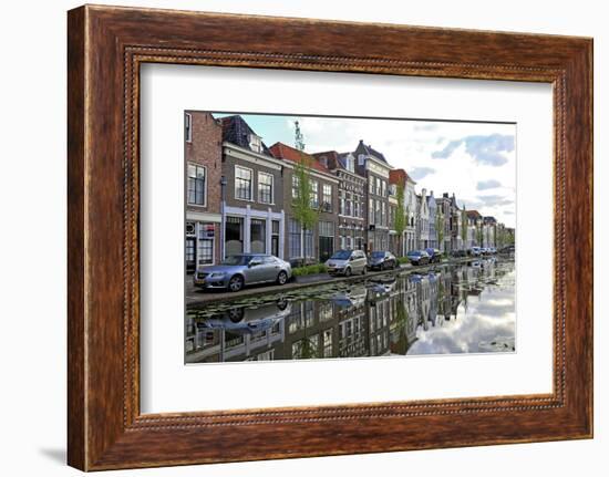 Houses on Turfmarkt in Gouda, South Holland, Netherlands, Europe-Hans-Peter Merten-Framed Photographic Print