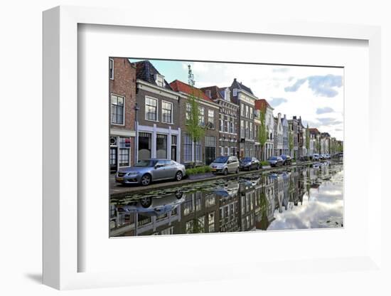 Houses on Turfmarkt in Gouda, South Holland, Netherlands, Europe-Hans-Peter Merten-Framed Photographic Print