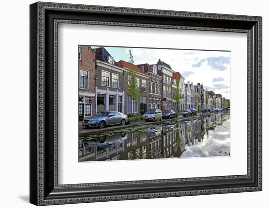 Houses on Turfmarkt in Gouda, South Holland, Netherlands, Europe-Hans-Peter Merten-Framed Photographic Print