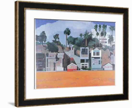 Houses under the Cliff, Santa Monica, USA, 2002-Peter Wilson-Framed Giclee Print