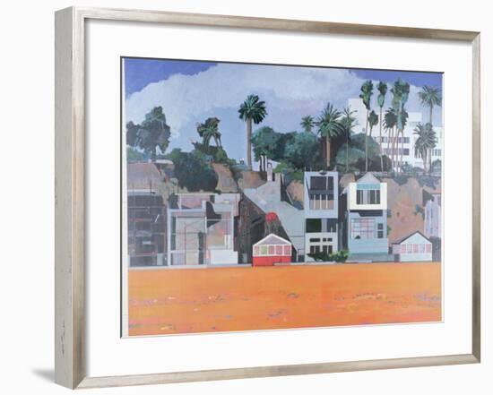 Houses under the Cliff, Santa Monica, USA, 2002-Peter Wilson-Framed Giclee Print