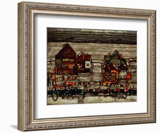 Houses with Laundry, Also Called Suburb II, 1914-Egon Schiele-Framed Giclee Print