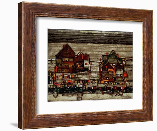 Houses with Laundry, Also Called Suburb II, 1914-Egon Schiele-Framed Giclee Print