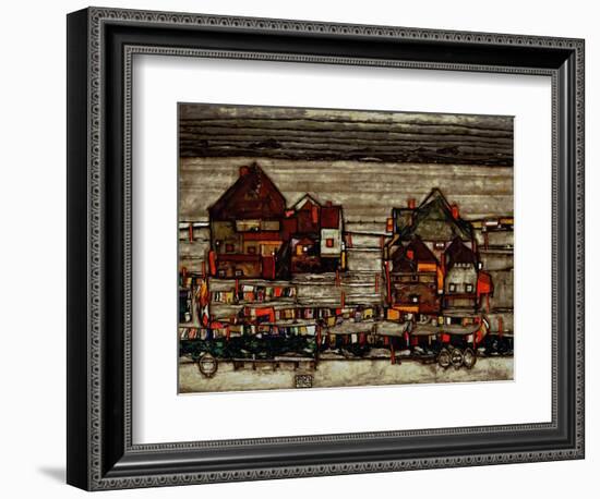 Houses with Laundry, Also Called Suburb II, 1914-Egon Schiele-Framed Giclee Print