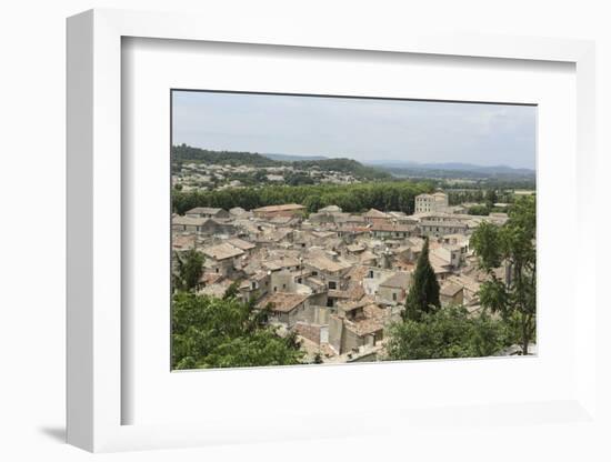 Houses with Terracotta Roof Tiles in the Medieval Old Town of Sommieres-Stuart Forster-Framed Photographic Print