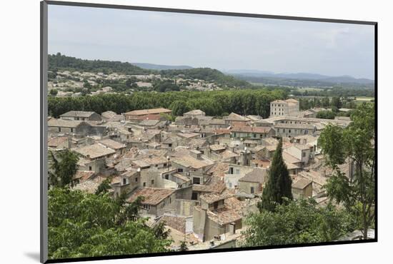 Houses with Terracotta Roof Tiles in the Medieval Old Town of Sommieres-Stuart Forster-Mounted Photographic Print