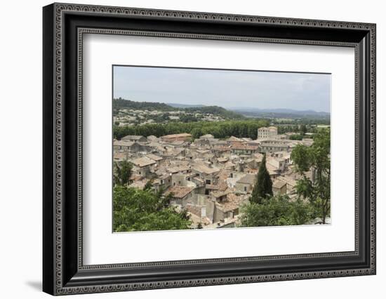 Houses with Terracotta Roof Tiles in the Medieval Old Town of Sommieres-Stuart Forster-Framed Photographic Print