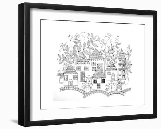 Houses-Neeti Goswami-Framed Premium Giclee Print