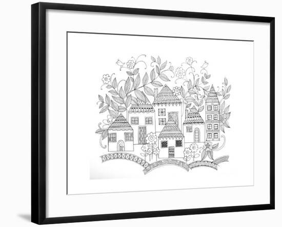 Houses-Neeti Goswami-Framed Art Print