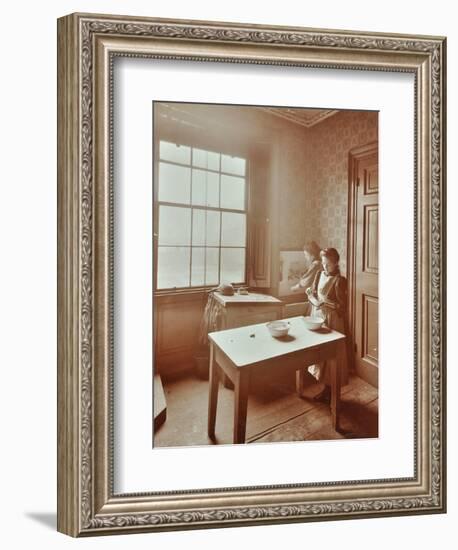 Housewifery, Barnsbury Park School, Islington, London, 1908-Unknown-Framed Photographic Print