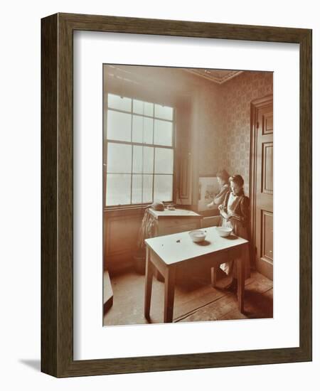 Housewifery, Barnsbury Park School, Islington, London, 1908-Unknown-Framed Photographic Print